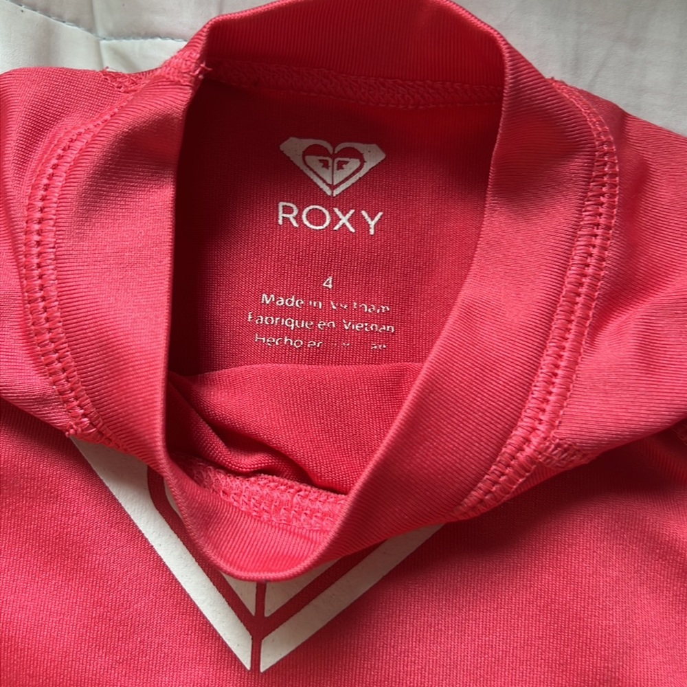Girls Roxy Rashguard Swim Top - Picture 3 of 5